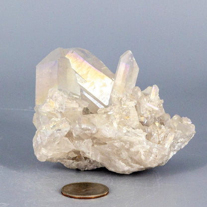 Angel Aura Quartz Point Cluster – Angel Aura Quartz 258g - 3.50"W x X 2.35"D x 3.00"H Raw