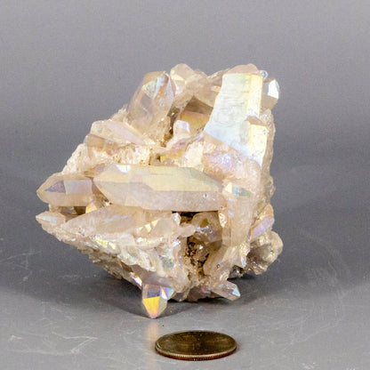 Angel Aura Quartz Point Cluster – Angel Aura Quartz 338g - 3.00"W x 3.00"D x 3.00"H Raw