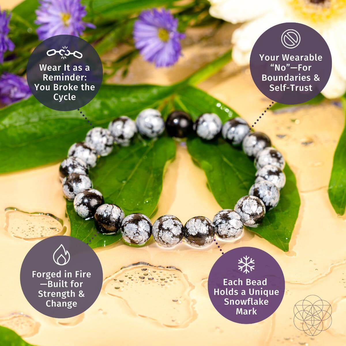 Snowflake Obsidian Bracelet – Bracelet