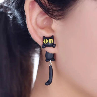 HANDMADE CAT EARRINGS (PAIR) –