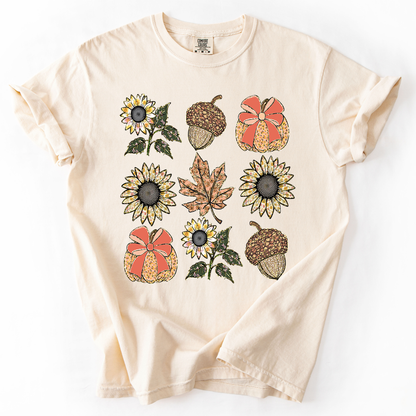 Autumn Floral, Sunflowers - Comfort Colors T-Shirt