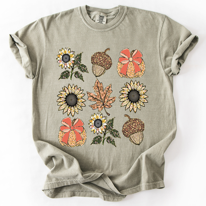 Autumn Floral, Sunflowers - Comfort Colors T-Shirt
