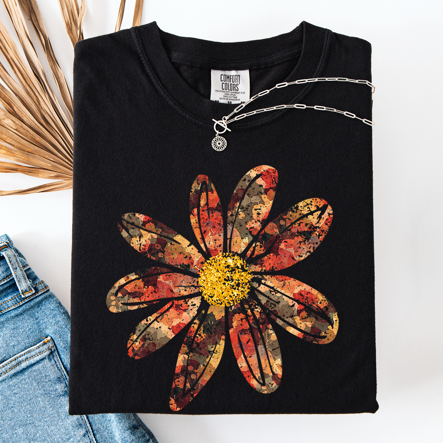 Autumn Flower Comfort Colors T-Shirt