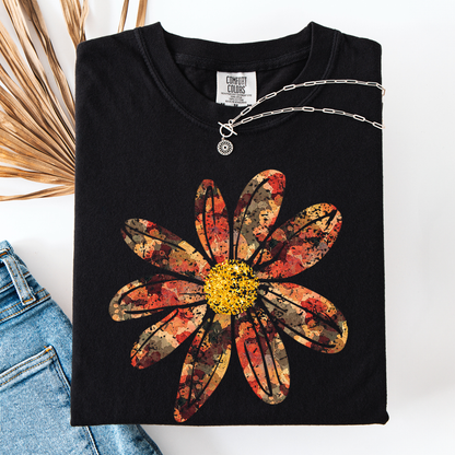Autumn Flower Comfort Colors T-Shirt