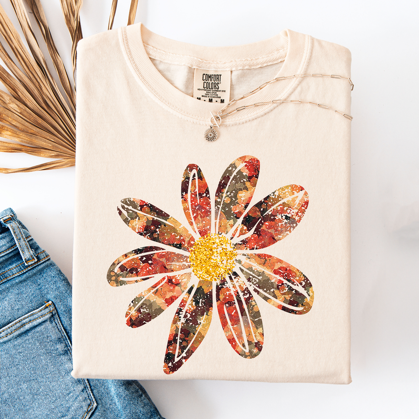 Autumn Flower Comfort Colors T-Shirt
