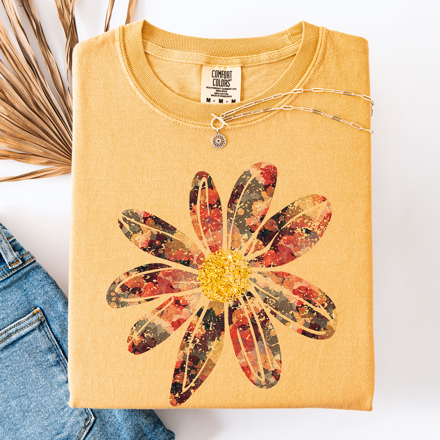 Autumn Flower Comfort Colors T-Shirt