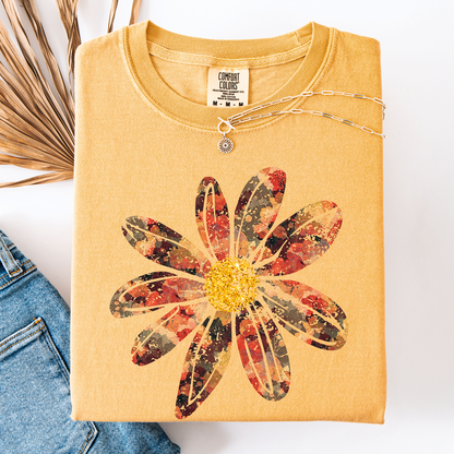 Autumn Flower Comfort Colors T-Shirt