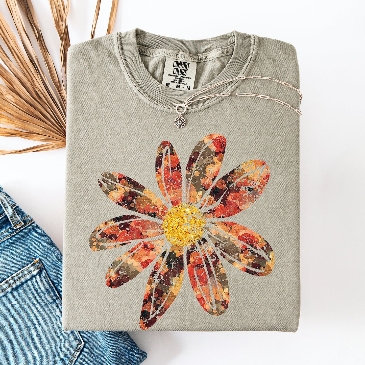 Autumn Flower Comfort Colors T-Shirt
