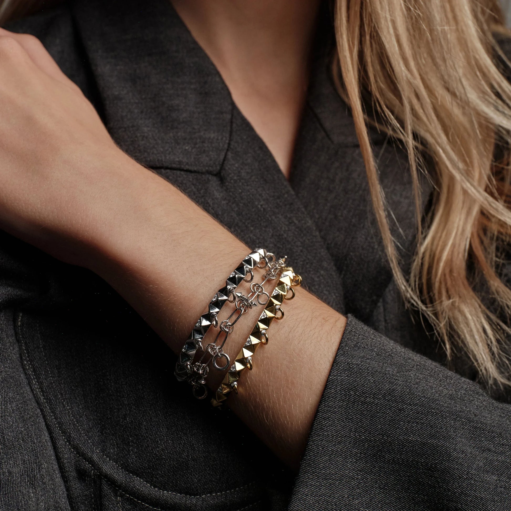 Sapphire Armor Hinge Cuff – Bracelets