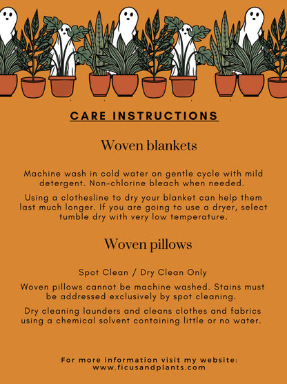 Day of the death woven blanket 37x52” clearance