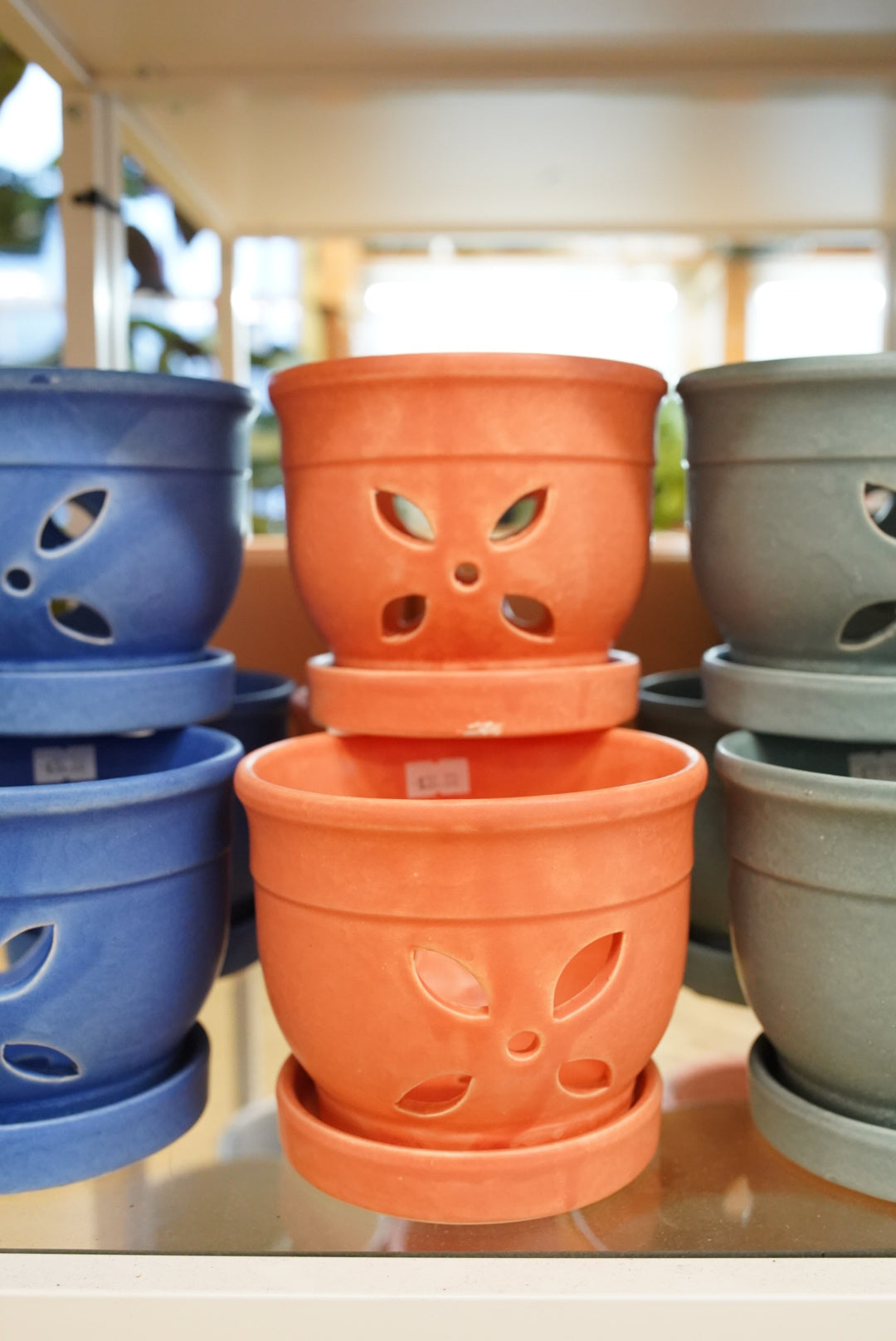 Petal Orchid Pot | Breathable Handcrafted Planter – Coral planter