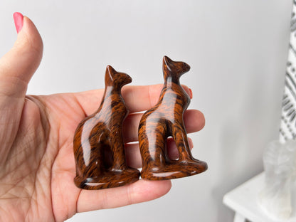 Mahogany Obsidian Bastet Cat Carving – 7 cm