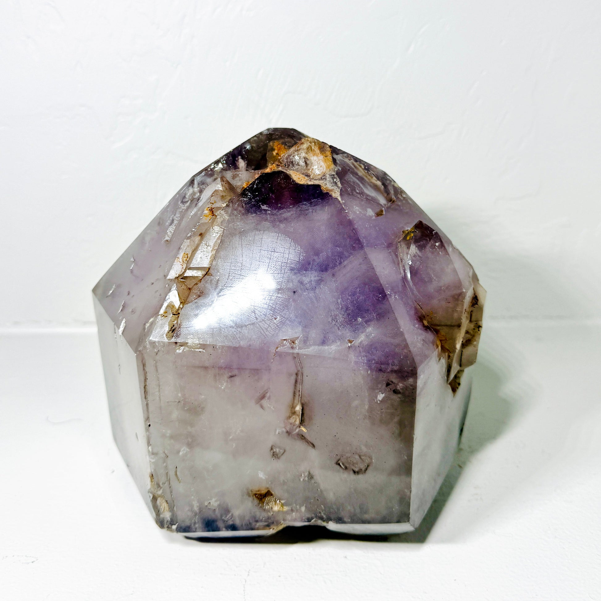 Large Raw Amethyst Prism: Lavender Crystal Display Piece (13.2LB) –
