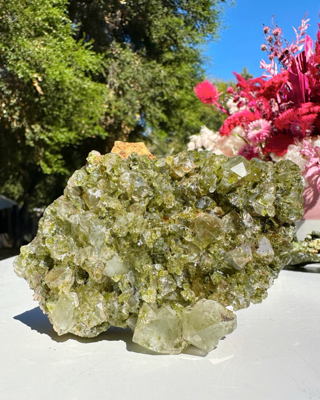 Epidote Quartz Cluster –
