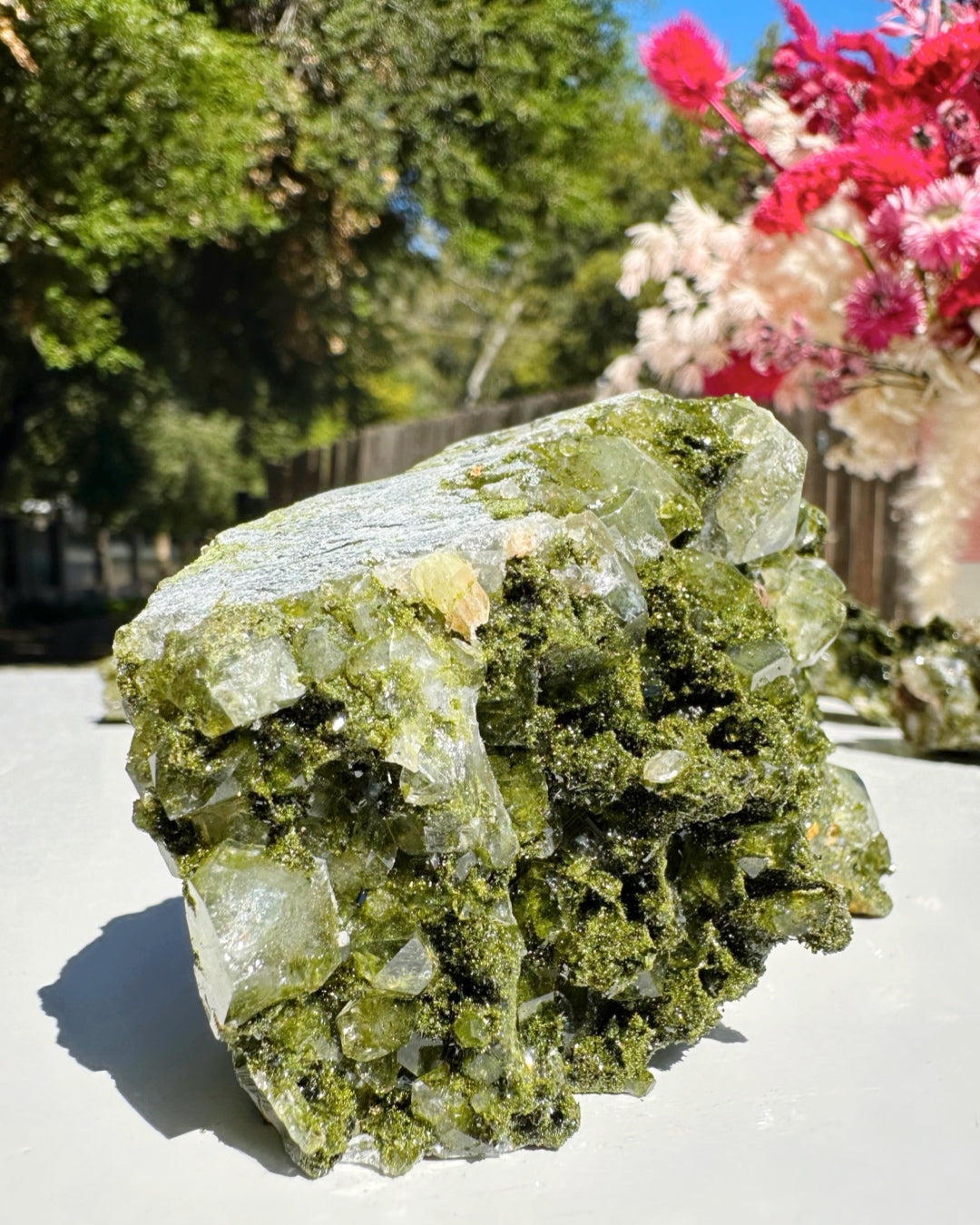 Epidote Quartz Cluster –