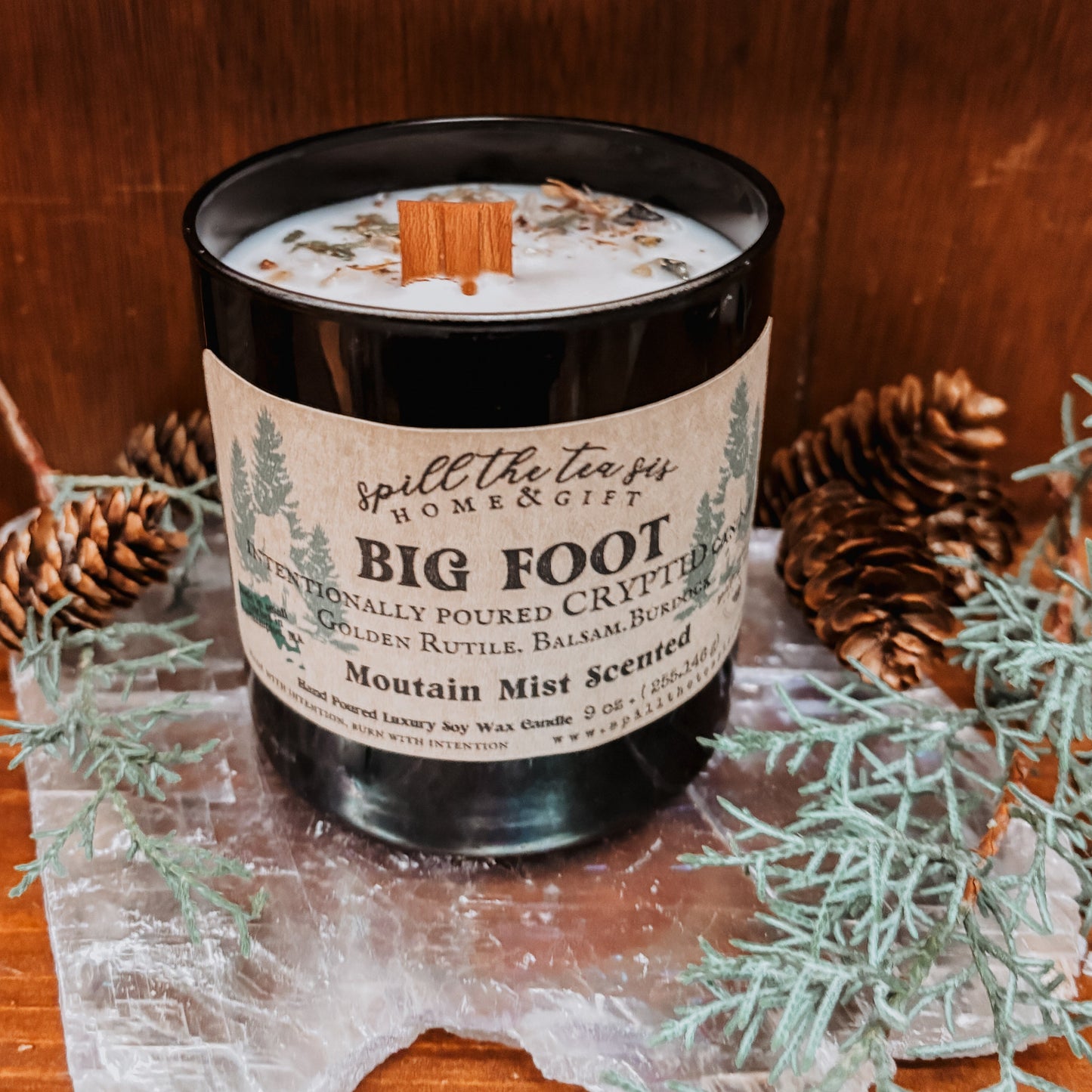 Big Foot Sasquatch Intention Soy Wax Candle - 9oz
