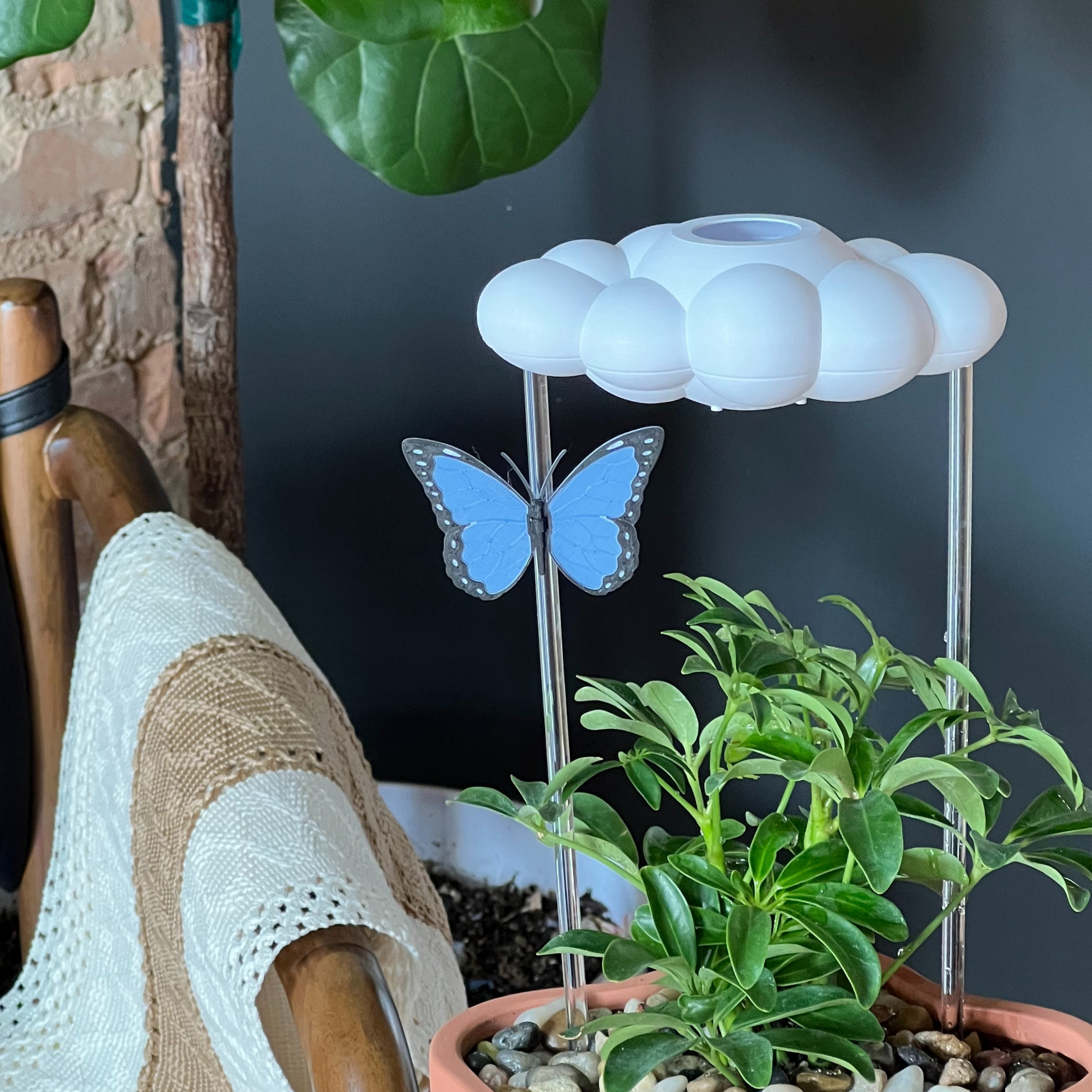 Original Dripping Rain Cloud with Blue Butterfly Charm – Clouds