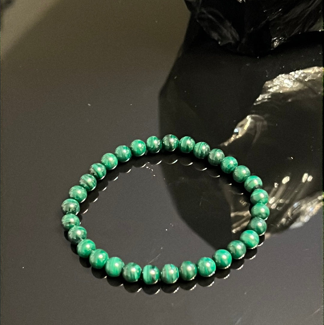 Malachite Stone Bracelet - good luck
