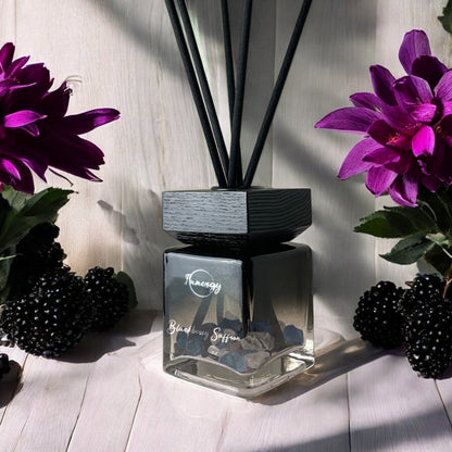 Blackberry Saffron Crystal-Enhanced Reed Oil Diffuser, 100ml