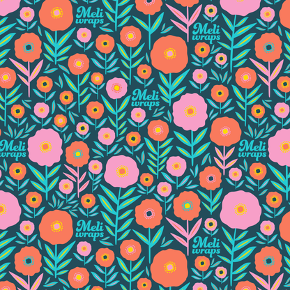 Beeswax Food Wrap - Fall Bloom Print