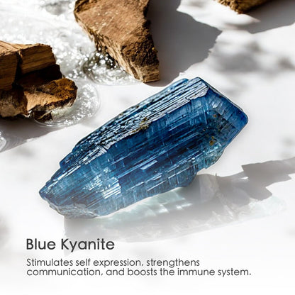 Amber Tides Crystal Candle with Kyanite | Coconut-Soy Wax Candle, 9oz – Crystal Candle
