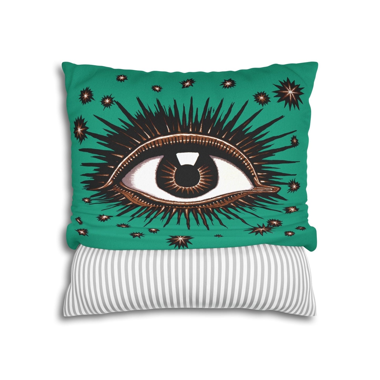 "All Seeing Eye"  - Throw Pillow (Teal)