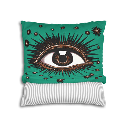"All Seeing Eye"  - Throw Pillow (Teal)