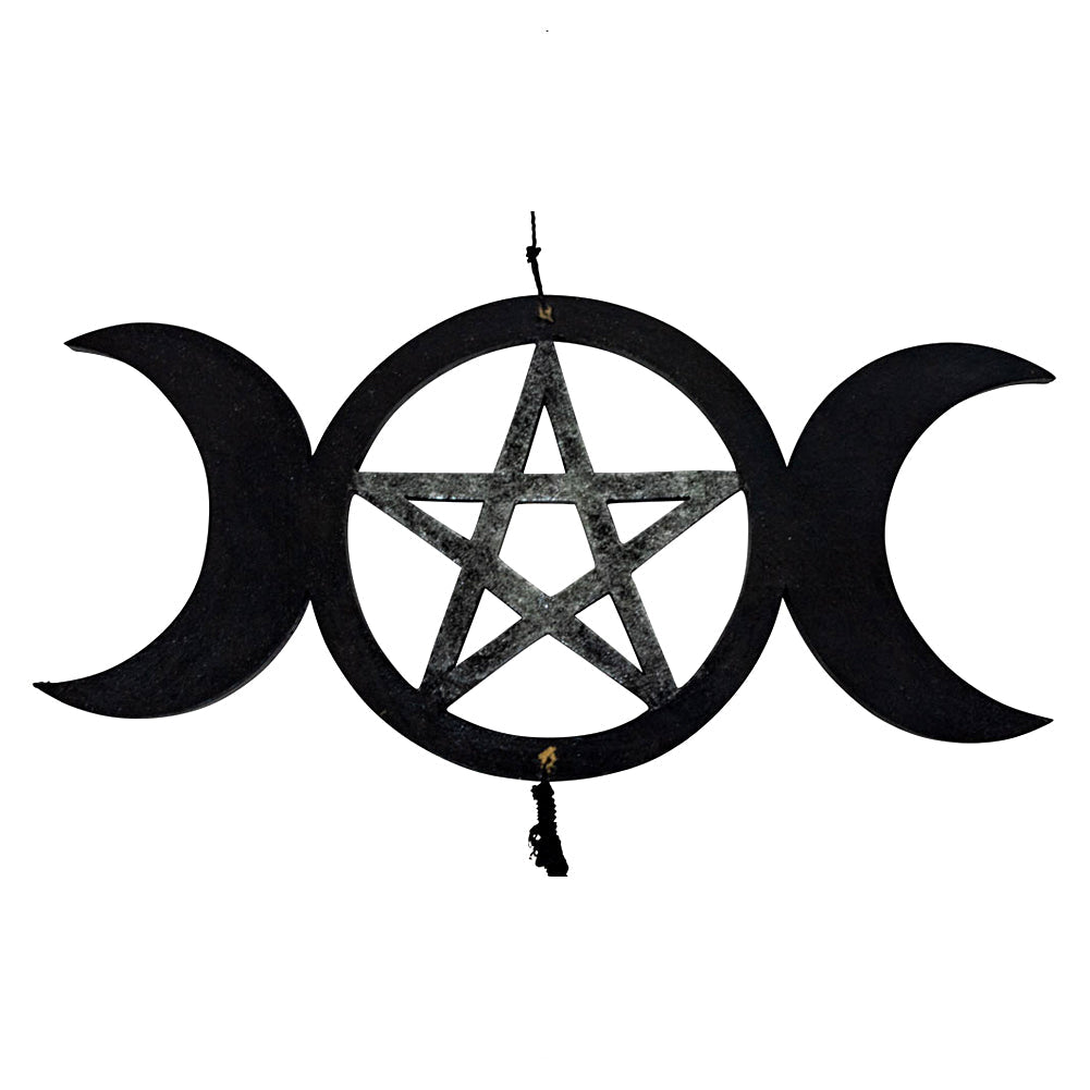 Bamboo Wind Chime - Triple Moon w/Pentacle – Wind Chime