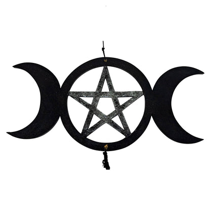 Bamboo Wind Chime - Triple Moon w/Pentacle – Wind Chime