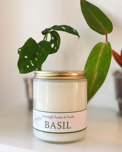 Basil Soy Candle | Fresh Herbal Botanical Scent