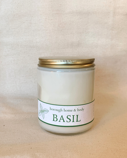 Basil Soy Candle | Fresh Herbal Botanical Scent