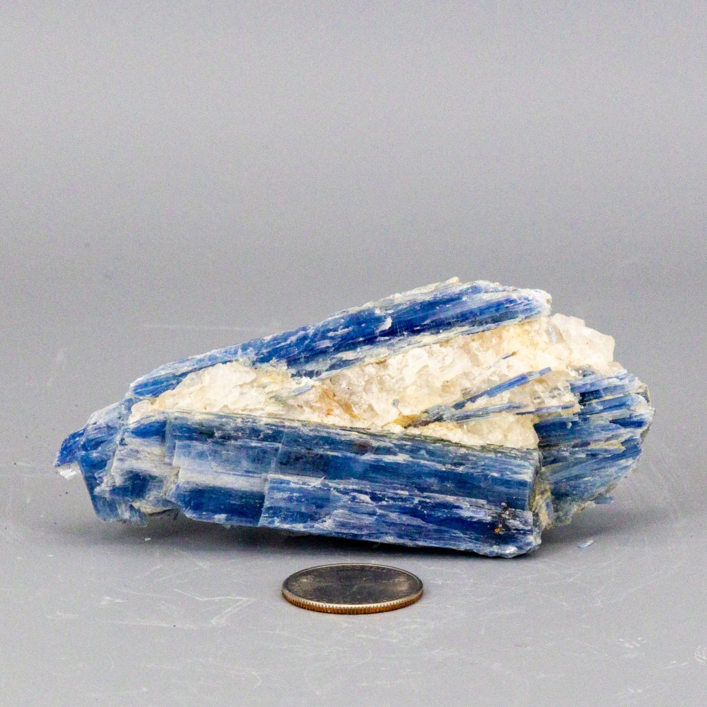 Beautiful Blue Kyanite Blades In Quartz Clusters – Blue Kyanite Quartz 172g - 4.00" x 2.00" Raw
