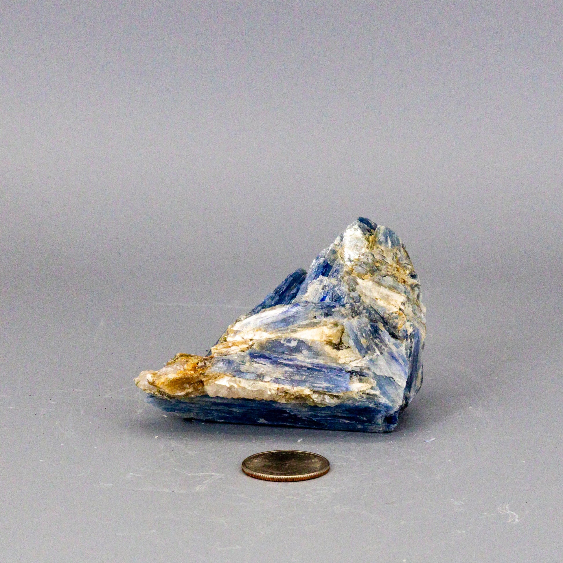 Beautiful Blue Kyanite Blades In Quartz Clusters – Blue Kyanite Quartz 234g - 3.00" x 2.35" Raw