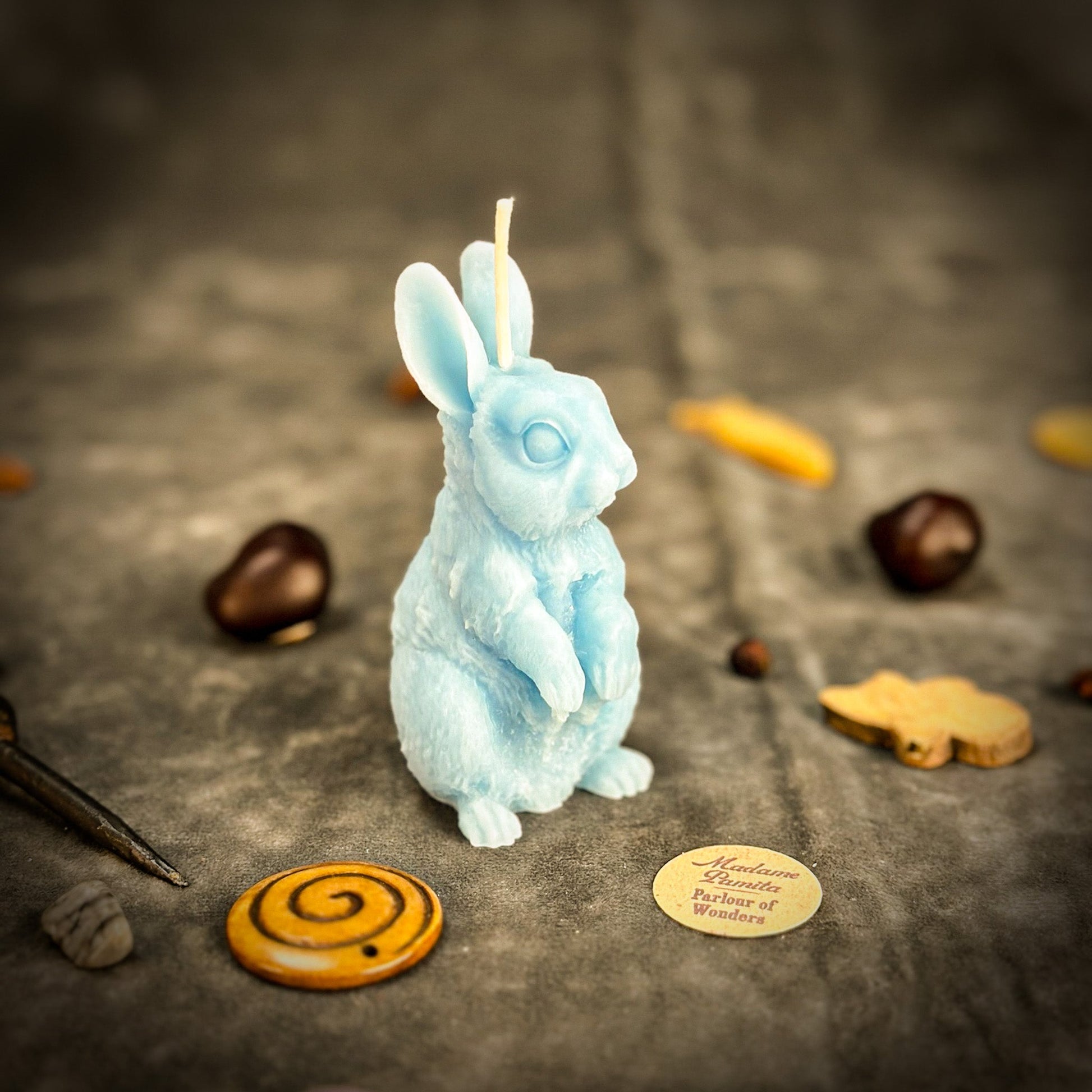 Bunny Candle Spell Kit - Abundance & Prosperity – Blue (Calming) Candle Spell Kit