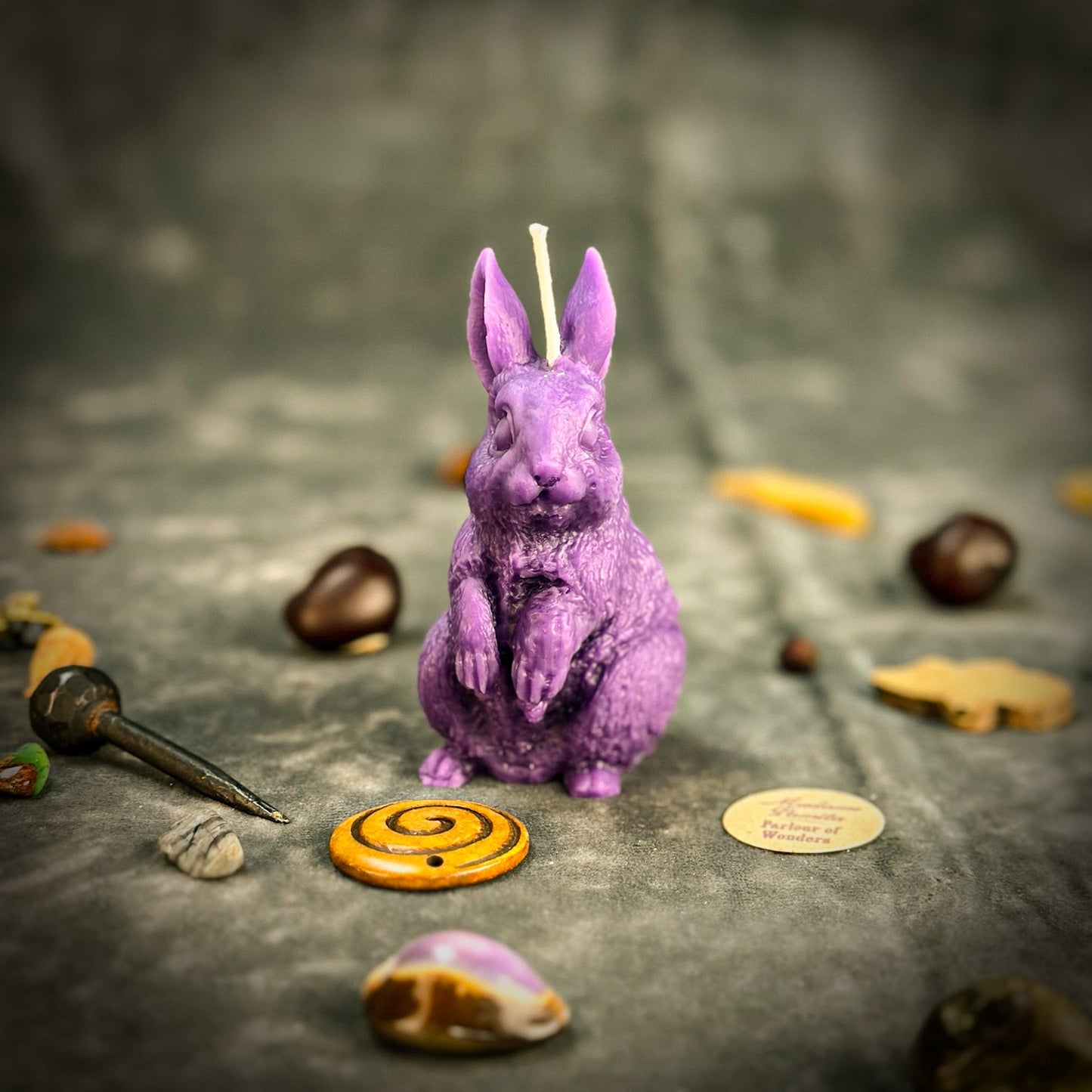 Bunny Candle Spell Kit - Abundance & Prosperity – Purple (Empowerment) Candle Spell Kit