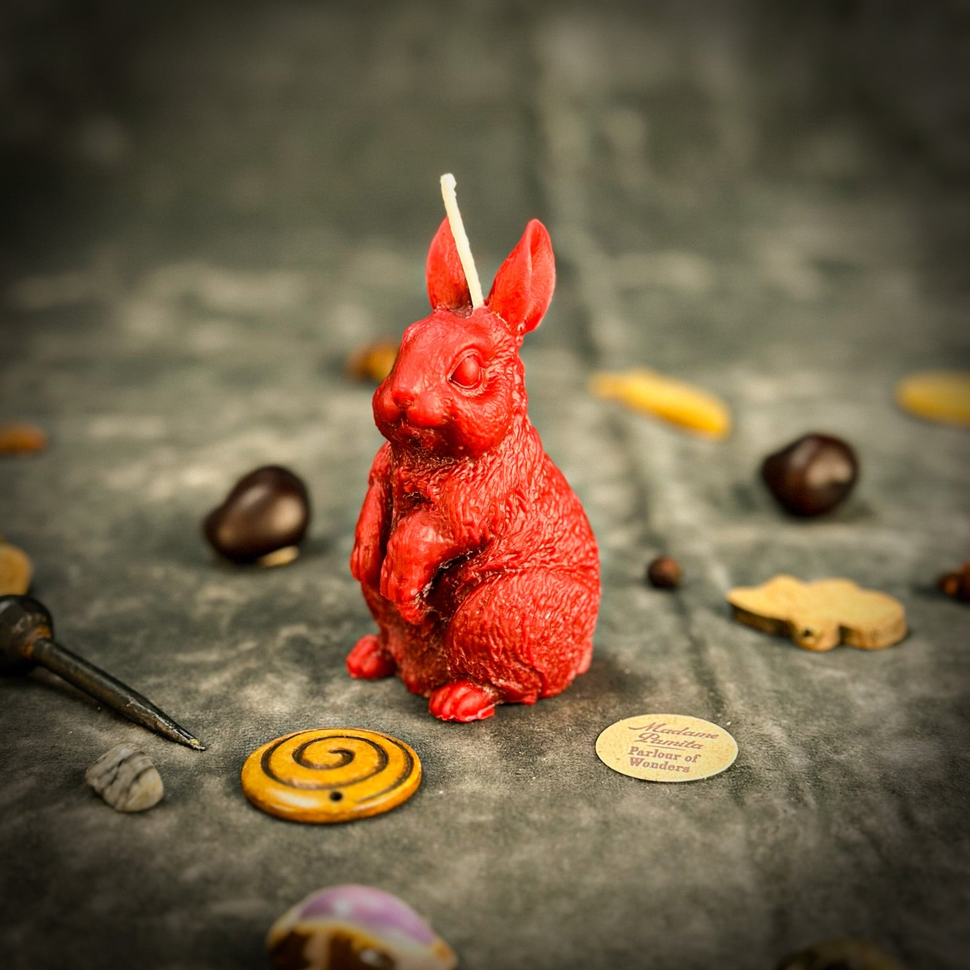 Bunny Candle Spell Kit - Abundance & Prosperity – Red (Passion) Candle Spell Kit