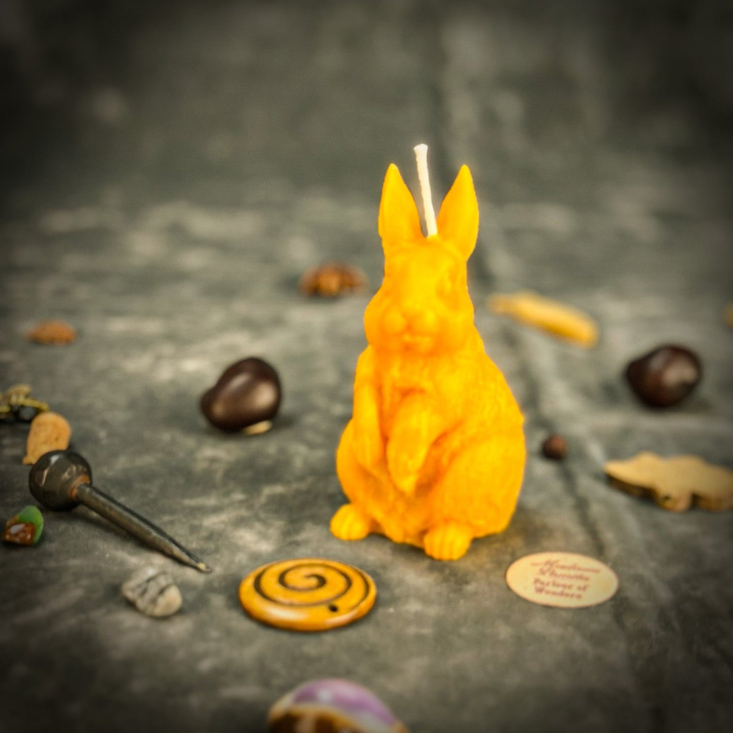 Bunny Candle Spell Kit - Abundance & Prosperity – Yellow (Happiness) Candle Spell Kit