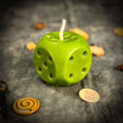Lucky Dice Spell Candle - Gambling Luck & Money Fortune – Green (Prosperous Business) Candle Spell Kit