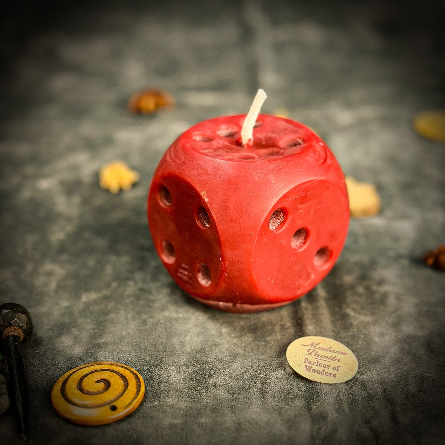 Lucky Dice Spell Candle - Gambling Luck & Money Fortune – Red (Generous Lover) Candle Spell Kit