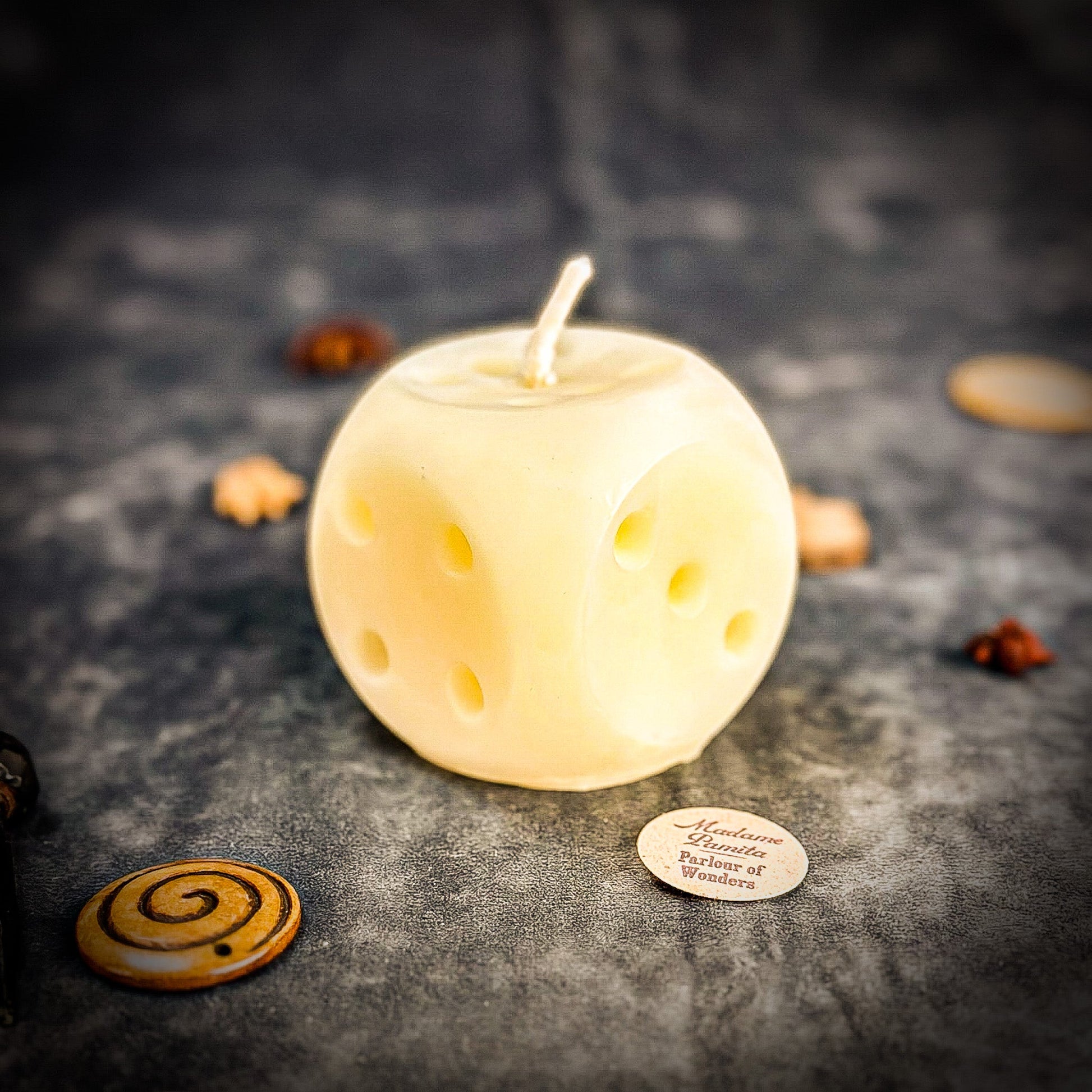 Lucky Dice Spell Candle - Gambling Luck & Money Fortune – White (Clear Money Problems) Candle Spell Kit