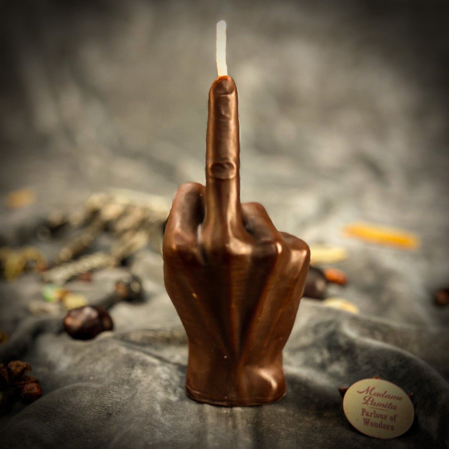 Middle Finger Candle Spell Kit - Banishing & Boundaries – Brown (Grounding) Candle Spell Kit