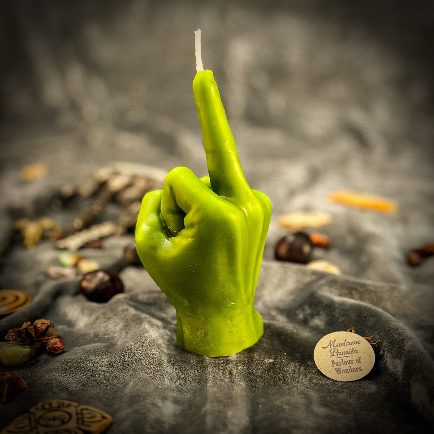 Middle Finger Candle Spell Kit - Banishing & Boundaries – Green (Prosperity) Candle Spell Kit