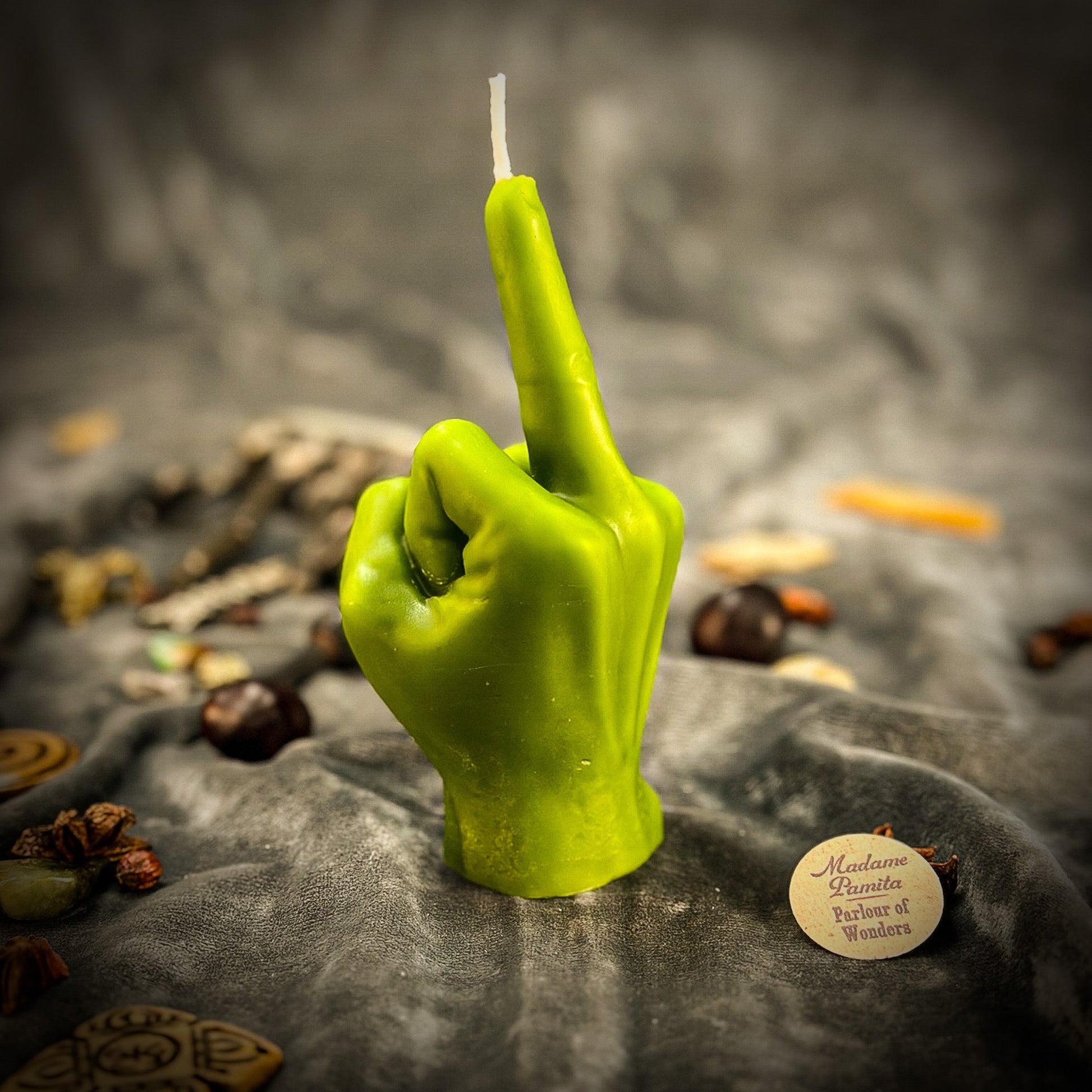 Middle Finger Candle Spell Kit - Banishing & Boundaries – Green (Prosperity) Candle Spell Kit