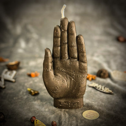 Hand of Fate Spell Candle Kit - Beeswax Ritual – Black (Protection) Candle Spell Kit