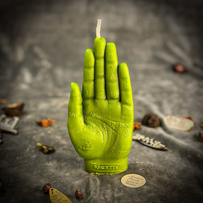 Hand of Fate Spell Candle Kit - Beeswax Ritual – Green (Prosperity) Candle Spell Kit