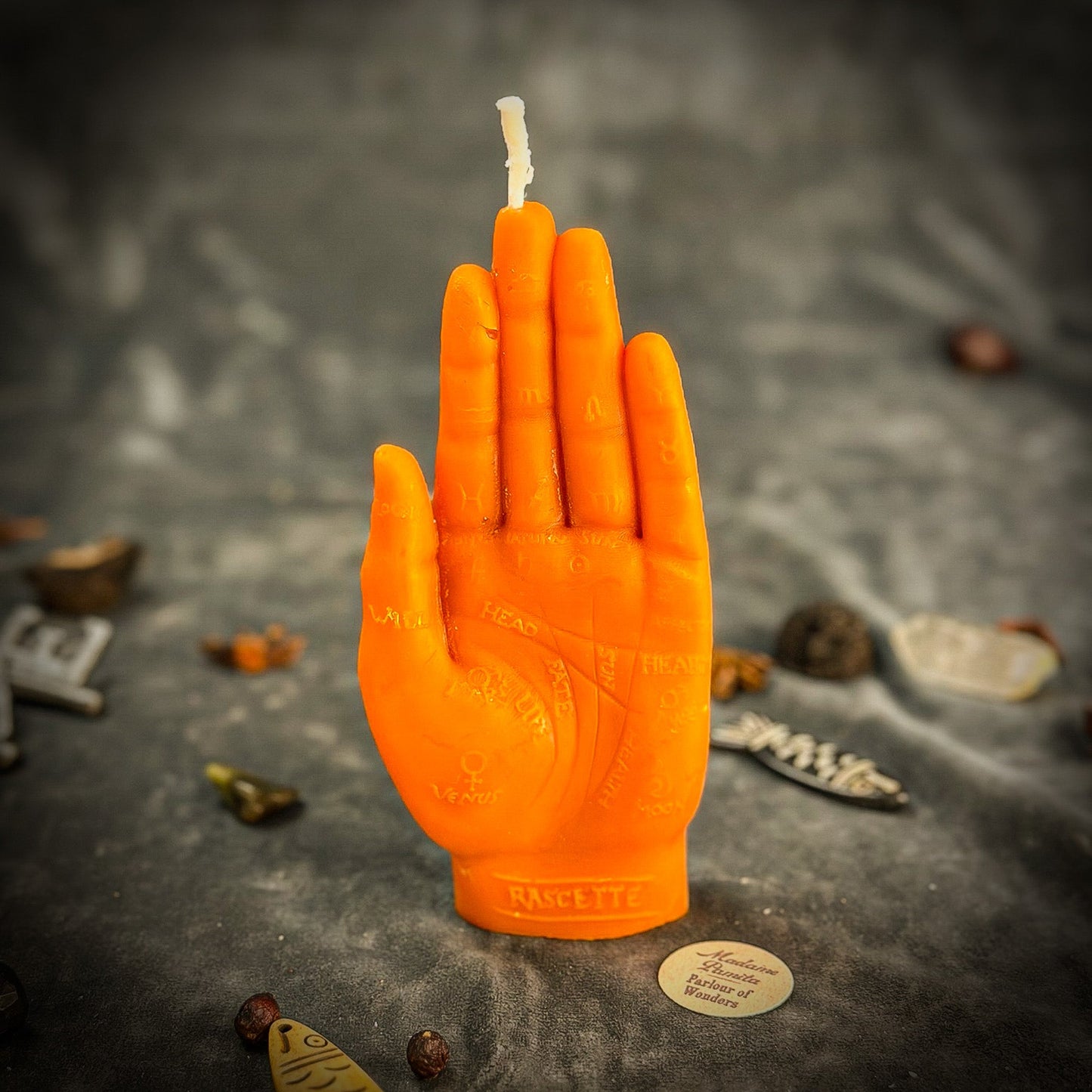 Hand of Fate Spell Candle Kit - Beeswax Ritual – Orange (Road Opener) Candle Spell Kit