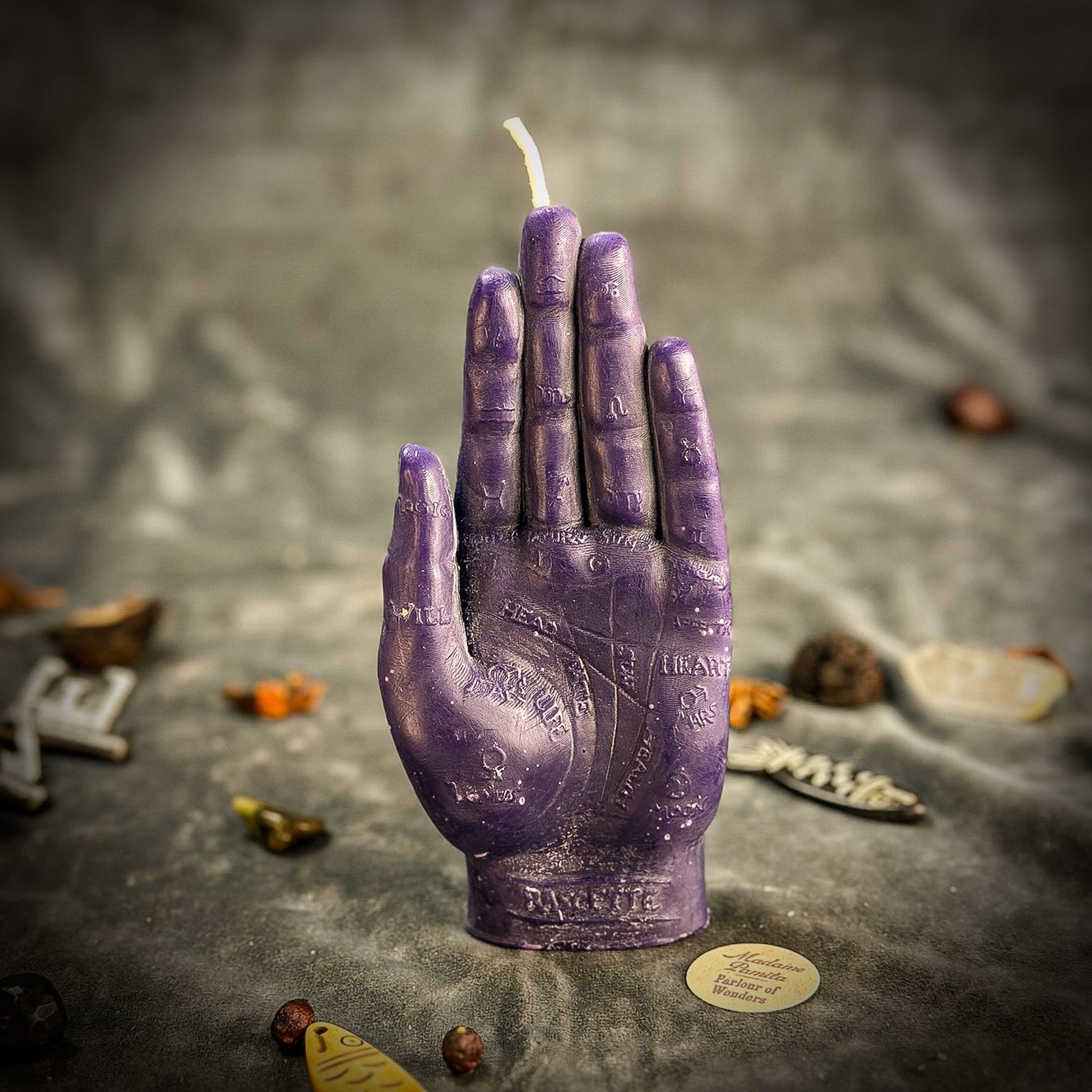 Hand of Fate Spell Candle Kit - Beeswax Ritual – Purple (Power) Candle Spell Kit