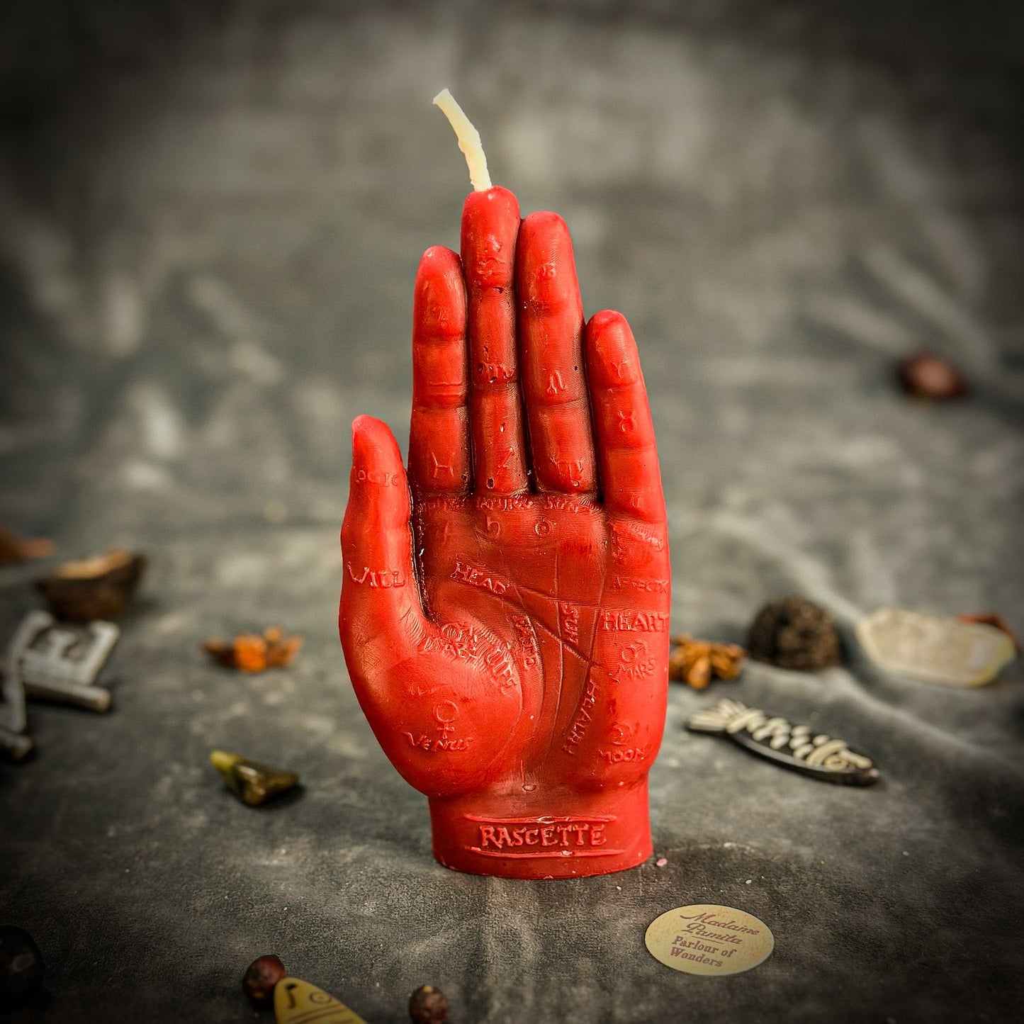 Hand of Fate Spell Candle Kit - Beeswax Ritual – Red (Romance) Candle Spell Kit
