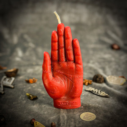 Hand of Fate Spell Candle Kit - Beeswax Ritual – Red (Romance) Candle Spell Kit