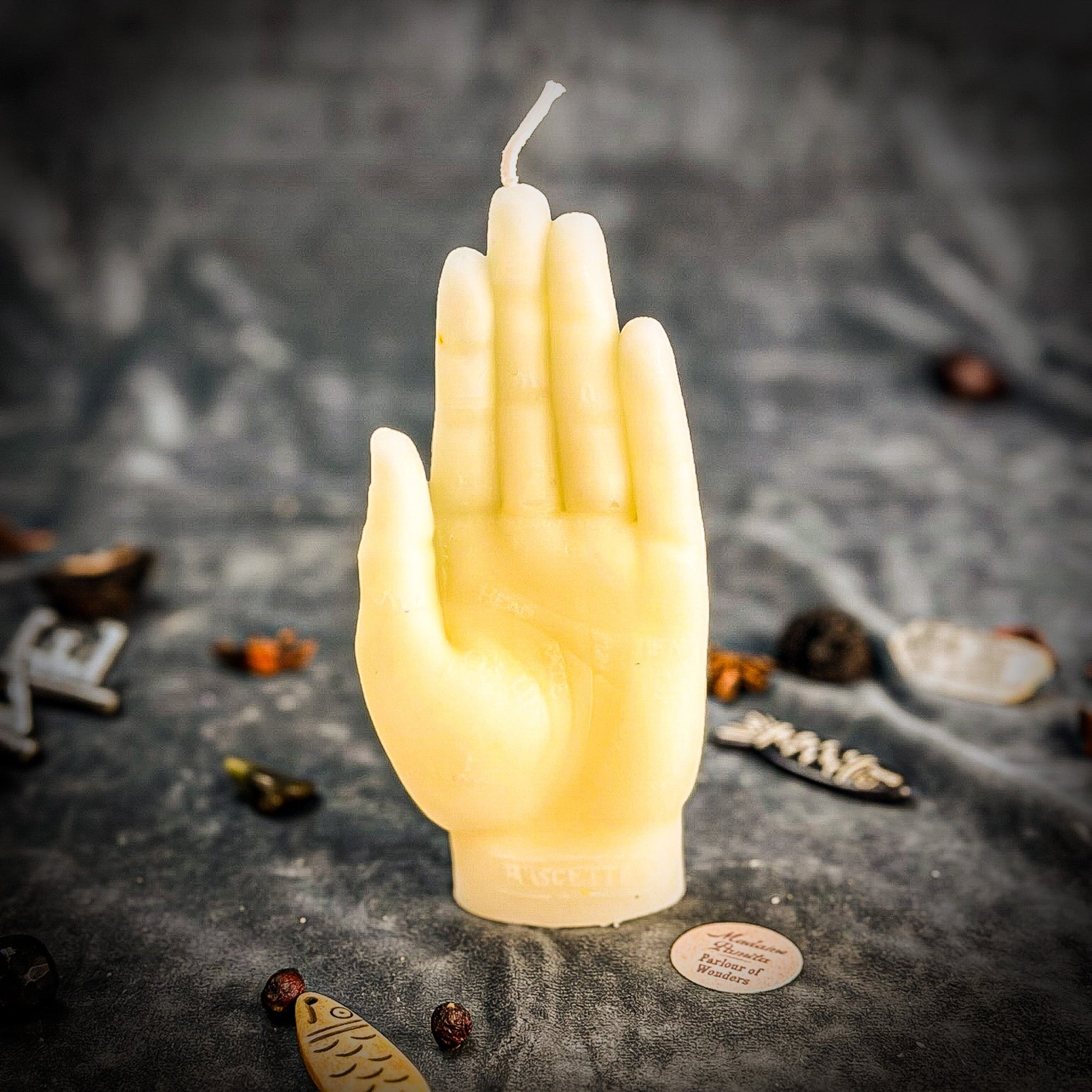 Hand of Fate Spell Candle Kit - Beeswax Ritual – White (Blessing) Candle Spell Kit